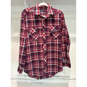 Vintage Vanderbilt Men's Flannel Red Blue‎ Size Large